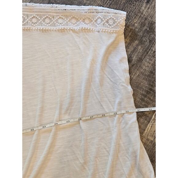 Neiman Marcus white sleveeless oversized cardigan crochet womens large boho - Picture 5 of 6